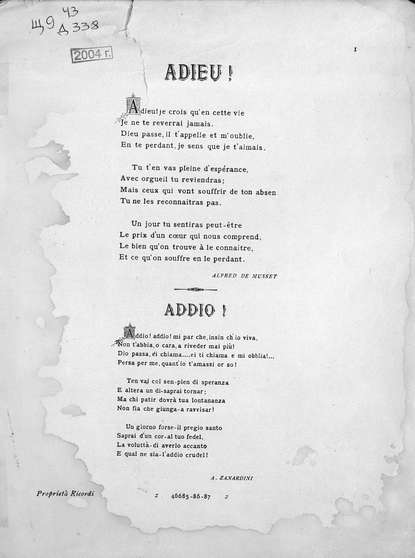 Скачать книгу Adieu!