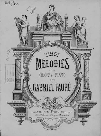 Скачать книгу Vingt melodies pour chant et piano par Gabriel Faure