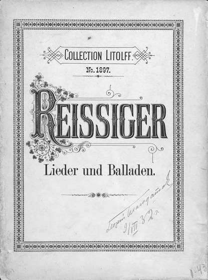 Скачать книгу Lieder und Balladen fur eine Singstimme mit Pianofortebegleitung v. C. G. Reissiger