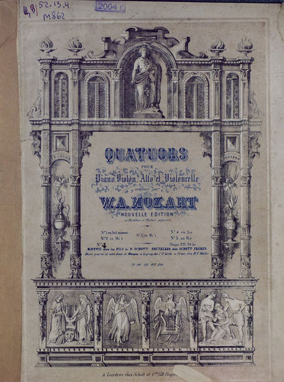 Скачать книгу Quatuor № 4 pour Piano, Violon, Alto et Violoncelle composes par W. A. Mozart