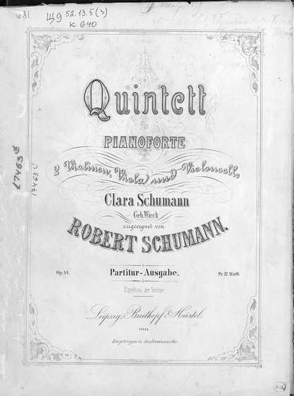 Скачать книгу Quintett fur Pianoforte, 2 Violinen, Viola und Violoncello von Robert Schumann