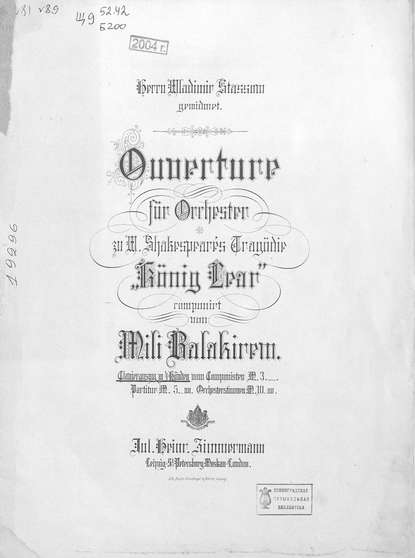 Скачать книгу Ouverture fur Orchester zu W. Shakespeares Tragodie &quot;Konig Lear&quot;