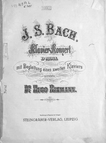 Скачать книгу Klavier-Konzert D-moll mit Begleitung eines zweiten Klaviers