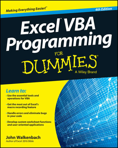 Скачать книгу Excel VBA Programming For Dummies