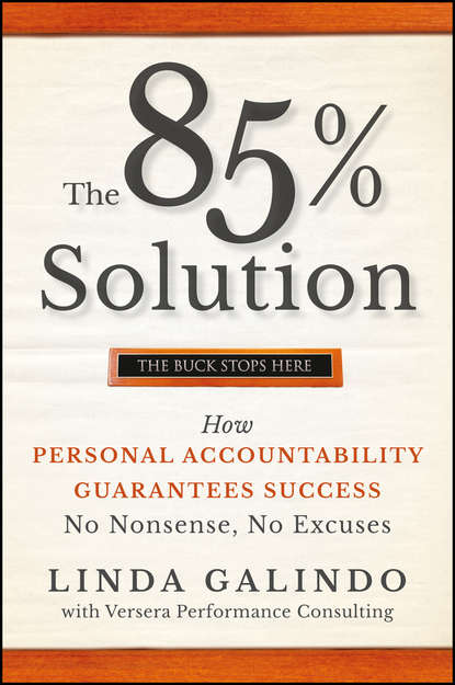 Скачать книгу The 85% Solution. How Personal Accountability Guarantees Success -- No Nonsense, No Excuses