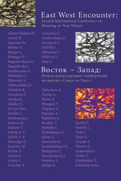 Скачать книгу Восток – Запад: Вторая международная конференция по модели «Смысл – текст»