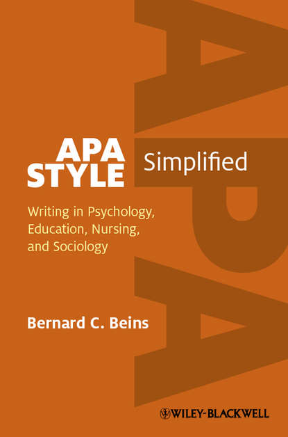 Скачать книгу APA Style Simplified. Writing in Psychology, Education, Nursing, and Sociology