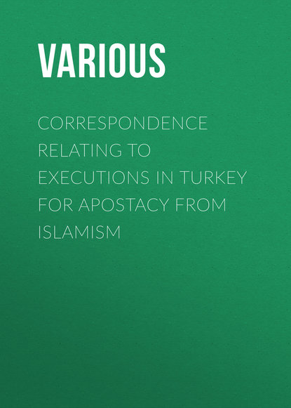 Скачать книгу Correspondence Relating to Executions in Turkey for Apostacy from Islamism