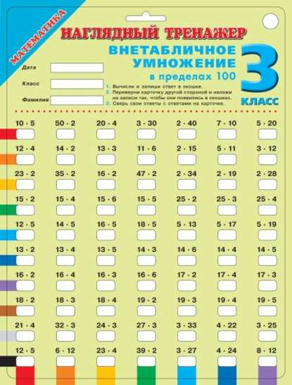 Скачать книгу Математика. Внетабличное умножение в пределах 100. 3 класс