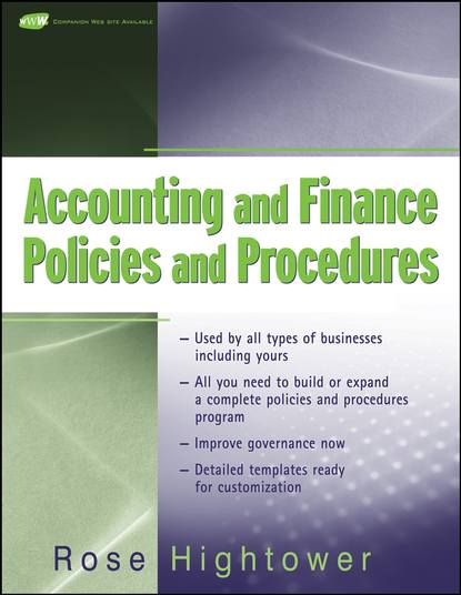 Скачать книгу Accounting and Finance Policies and Procedures