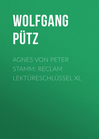 Скачать книгу Agnes von Peter Stamm: Reclam Lektüreschlüssel XL