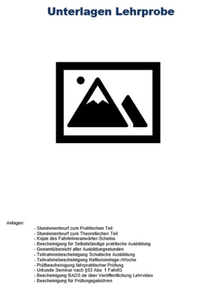 Скачать книгу Lehrprobe Fahrlehrer