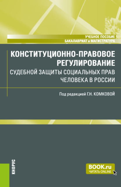 Скачать книгу Конституционно-правовое регулирование судебной защиты социальных прав человека в России. (Бакалавриат, Магистратура). Учебное пособие.