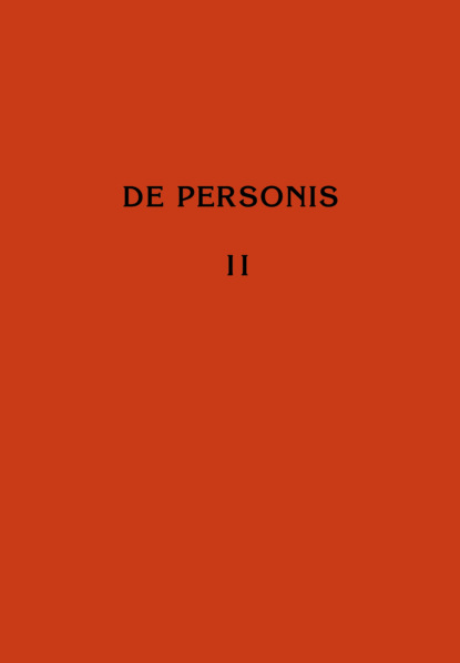 Скачать книгу De Personis / О Личностях. Сборник научных трудов. Том II