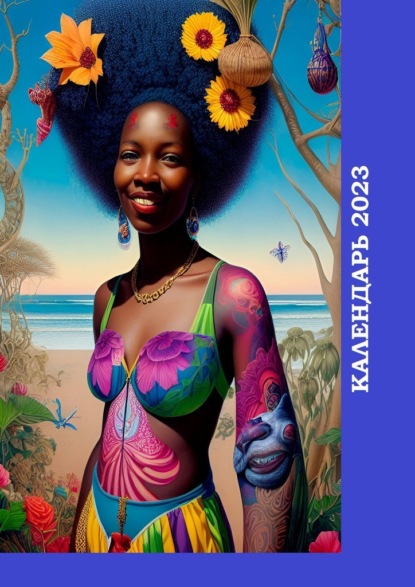 Скачать книгу Календарь-2023. Женщины Африки, цветочный художественный стиль