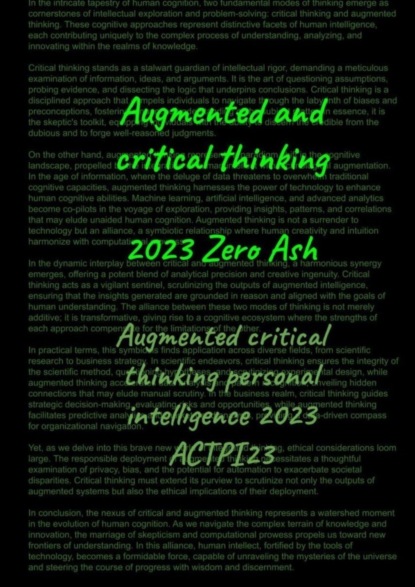 Скачать книгу Augmented and critical thinking