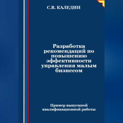 Скачать книгу Разработка рекомендаций по повышению эффективности управления малым бизнесом