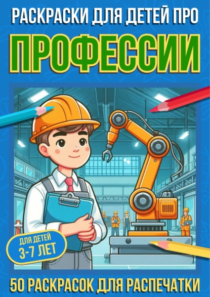 Скачать книгу Раскраски для детей про профессии