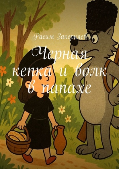 Черная кепка и волк в папахе