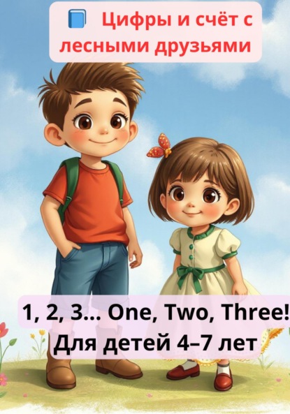 Скачать книгу «Цифры и счёт с лесными друзьями» Раскраска для детей 4–7 лет, которые учат английский