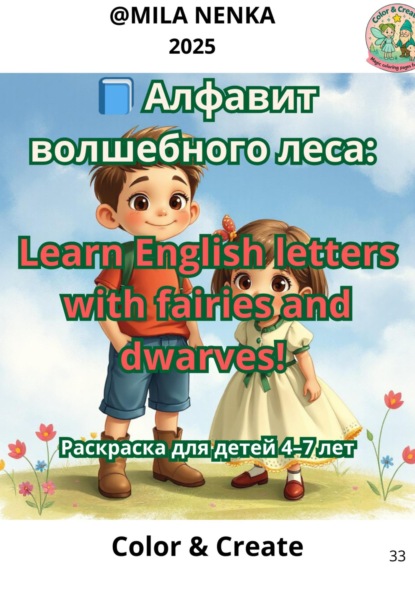 Скачать книгу «Алфавит волшебного леса» (Английский алфавит) Раскраска для детей 4–7 лет, которые учат английский язык