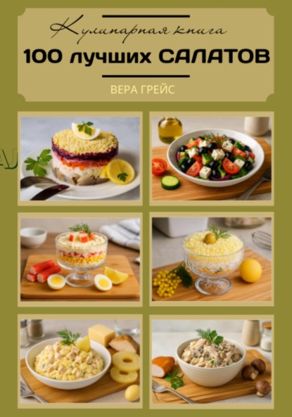 Скачать книгу 100 лучших салатов. Кулинарная книга