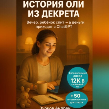 История Оли из декрета: вечер, ребёнок спит, а деньги приходят с ChatGPT. Дополнительный доход 12К в свободный час. + 50 готовых промтов для старта
