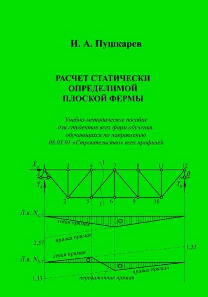 Скачать книгу Расчет статически определимой плоской фермы