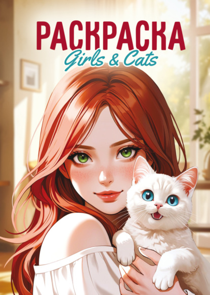 Скачать книгу Girls & Cats. Раскраска-антистресс