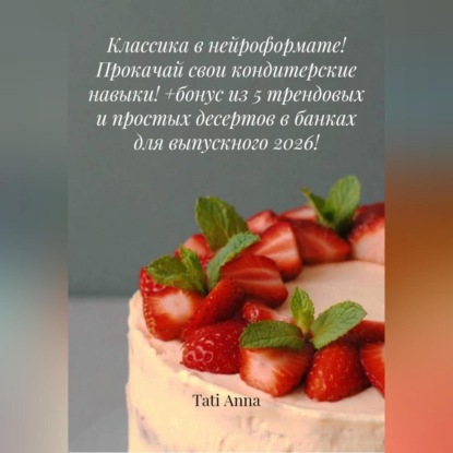 Скачать книгу Классика в нейроформате! Прокачай свои кондитерские навыки! +бонус из 5 трендовых и простых десертов в банках для выпускного 2026!