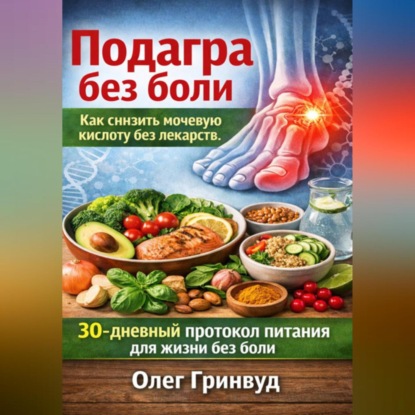 Скачать книгу Подагра без боли: Как снизить мочевую кислоту без лекарств