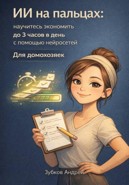 Скачать книгу ИИ на пальцах: научитесь экономить до 3 часов в день с помощью нейросетей. Для домохозяек
