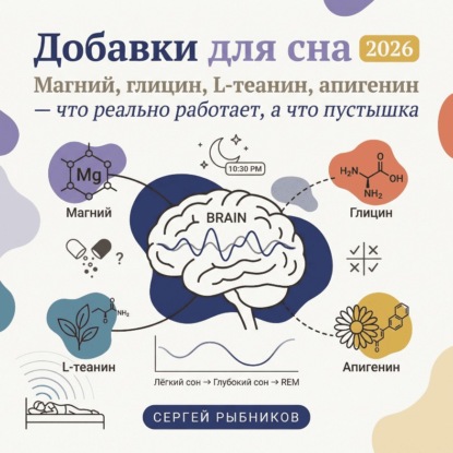 Скачать книгу Добавки для сна 2026: Магний, глицин, L-теанин, апигенин. Что реально работает, а что пустышка