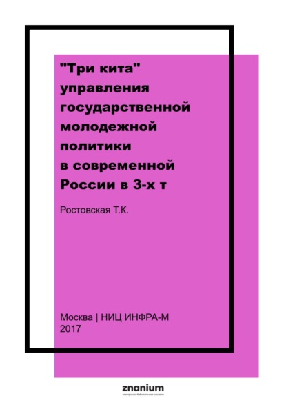 Скачать книгу «Три кита» управления государственной молодежной политики в современной России в 3-х т. Т.II: Развитие инфраструктуры, обеспечивающей реализацию государственной молодежной политики