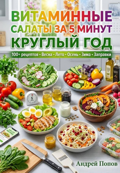 Скачать книгу Витаминные салаты за 5 минут круглый год