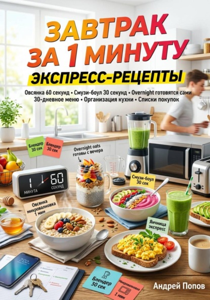 Скачать книгу Завтрак за 1 минуту: экспресс-рецепты