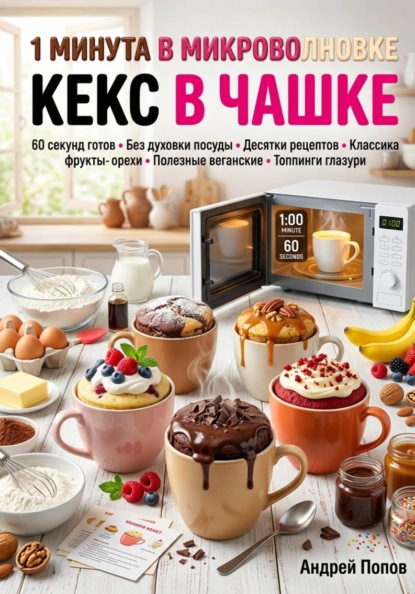 Скачать книгу 1 минута в микроволновке: кекс в чашке