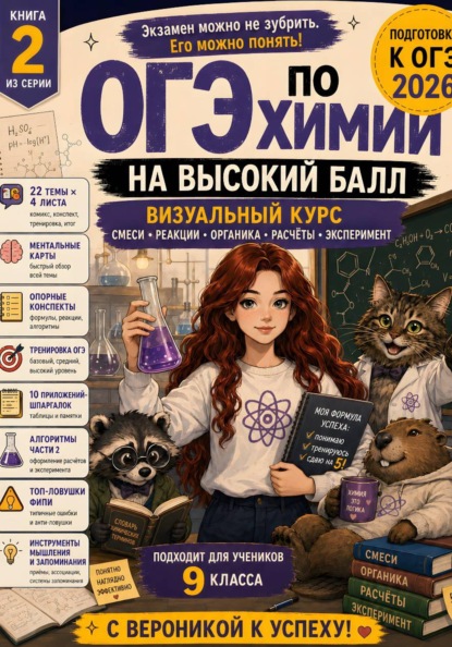 ОГЭ по химии на высокий бал. Визуальный экспресс-курс. Книга 2. Часть 1. Серия «С Вероникой к успеху»