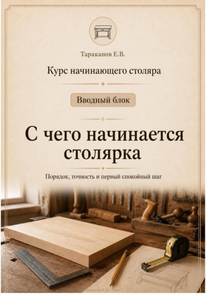 Скачать книгу Курс начинающего столяра. Вводный блок. С чего начинается столярка