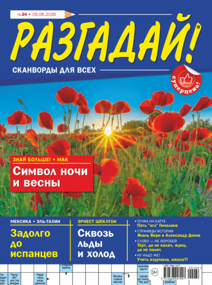 Скачать книгу Журнал «Разгадай! Сканворды для всех» №24/2026