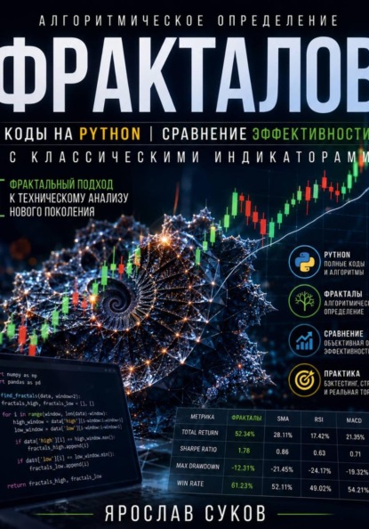 Скачать книгу Алгоритмическое определение фракталов, коды на Python, сравнение эффективности с классическими индикаторами