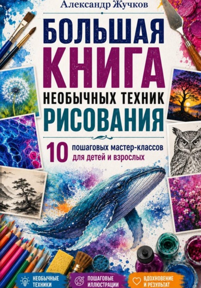 Скачать книгу Большая книга необычных техник рисования. 10 пошаговых мастер-классов для детей и взрослых