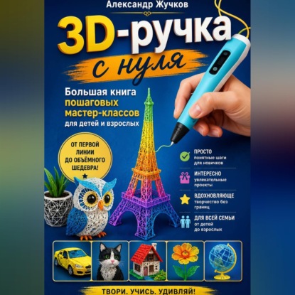 Скачать книгу 3D-ручка с нуля. Большая книга пошаговых мастер-классов для детей и взрослых