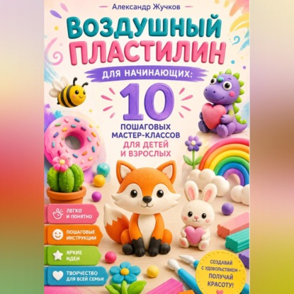 Скачать книгу Воздушный пластилин для начинающих 10 пошаговых мастер-классов для детей и взрослых.