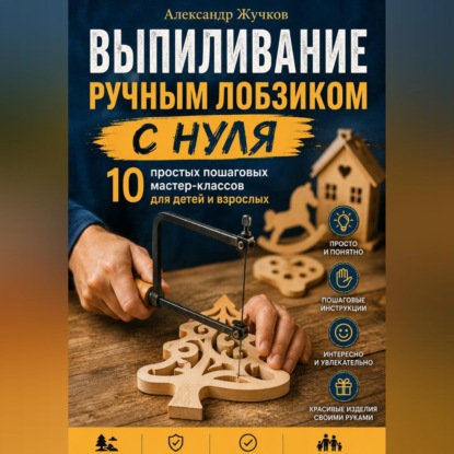 Скачать книгу Выпиливание ручным лобзиком с нуля. 10 простых пошаговых мастер-классов для детей и взрослых.