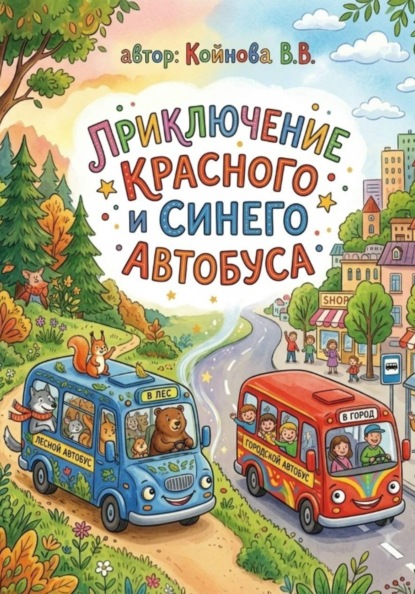 Скачать книгу Приключение красного и синего автобуса