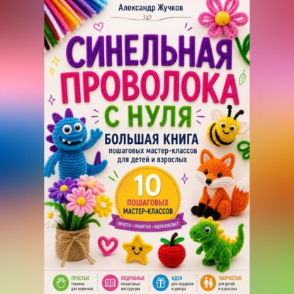 Скачать книгу Синельная проволока с нуля. Большая книга пошаговых мастер-классов для детей и взрослых.