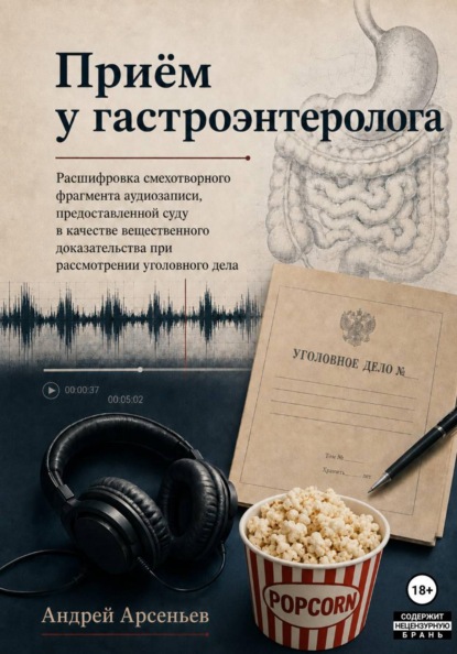 Скачать книгу Приём у гастроэнтеролога. Расшифровка смехотворного фрагмента аудиозаписи, предоставленной суду в качестве вещественного доказательства при рассмотрении уголовного дела