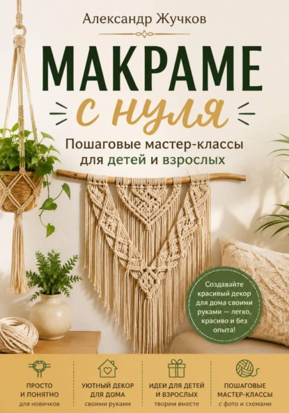 Скачать книгу Макраме с нуля. Пошаговые мастер-классы для детей и взрослых