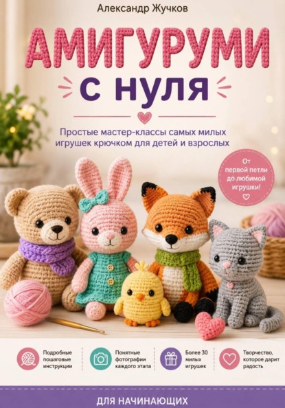 Скачать книгу Амигуруми с нуля. Простые мастер-классы самых милых игрушек крючком для детей и взрослых